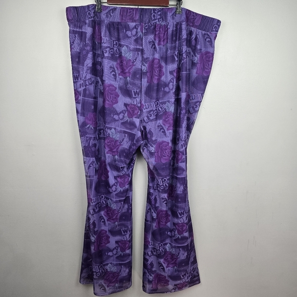 TORRID‎ Betsey Johnson Mesh Flare Pull-On Pants Purple Women Plus Size 5X - Picture 7 of 15